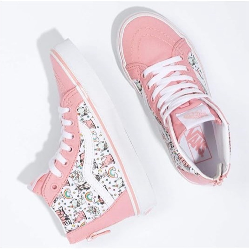 Vans Pink unicorn High-Tops 3Y